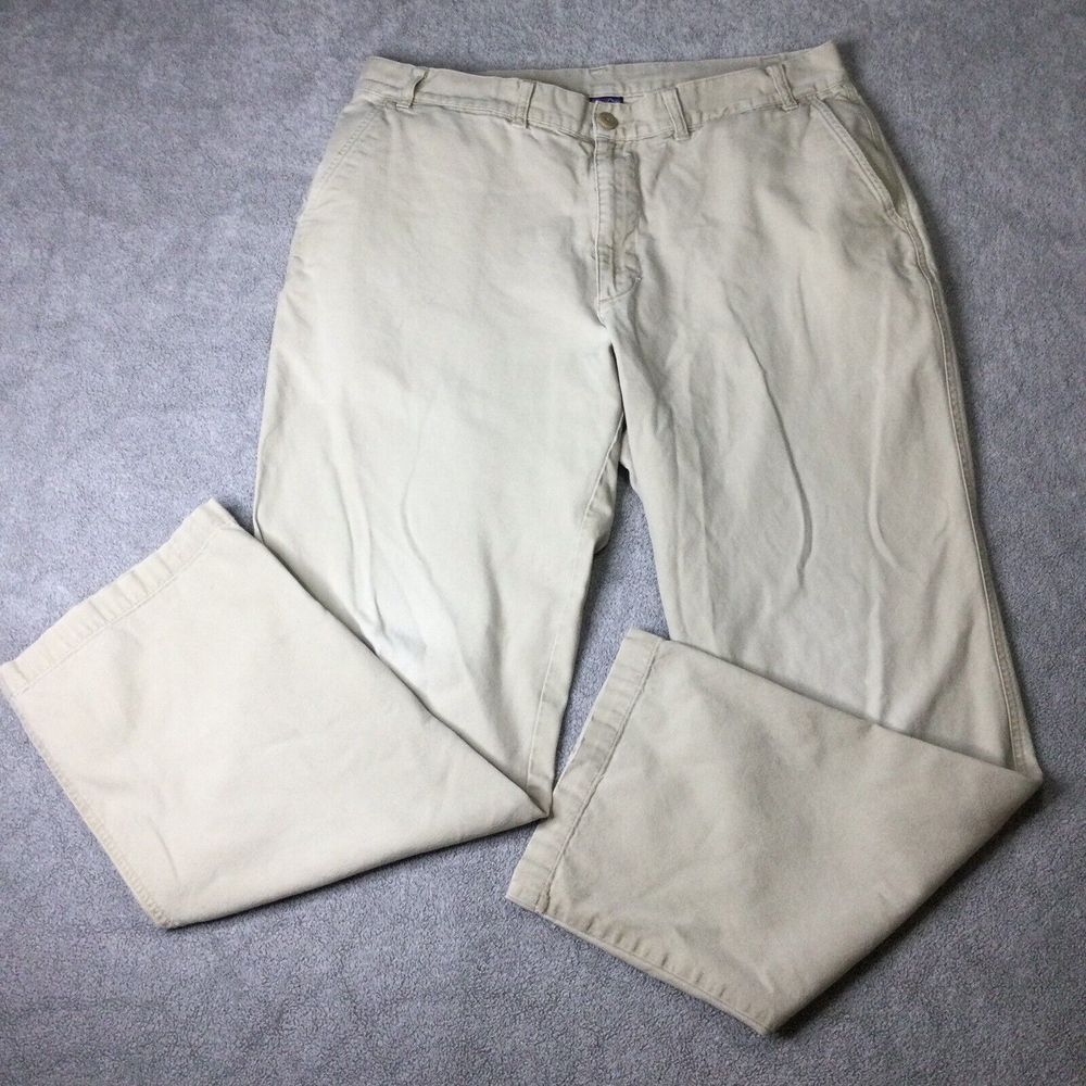 Patagonia Duck Pants Men's 36x31 Beige Canvas Khaki‎ Hiking Outdoor Size 36